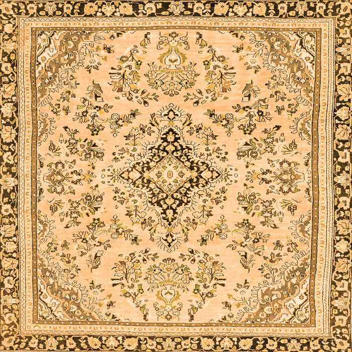 Square Abstract Orange Modern Rug, abs2157org