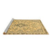 Sideview of Machine Washable Abstract Brown Modern Rug, wshabs2157brn