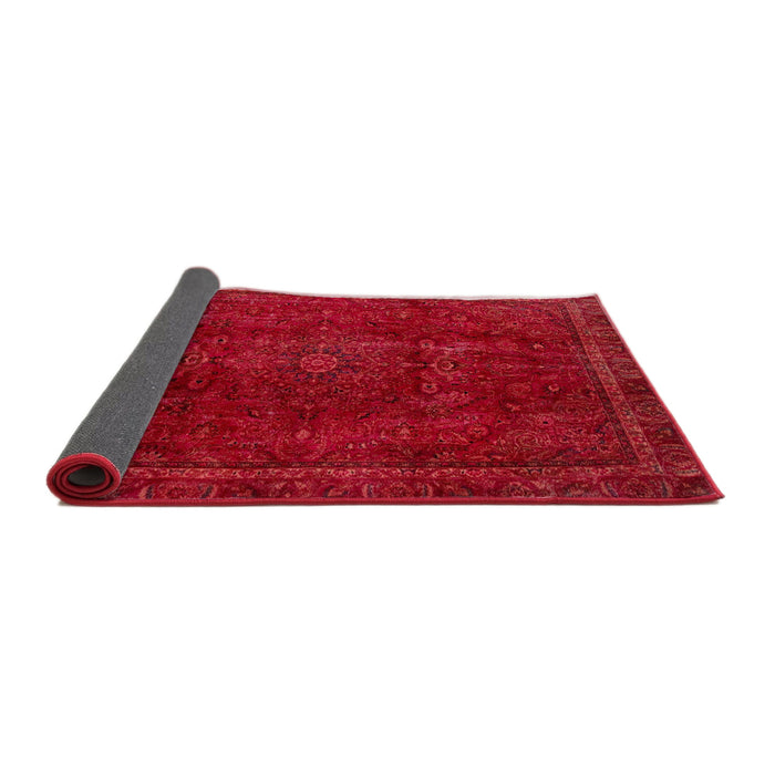 Sideview of Abstract Red Modern Rug, abs2158