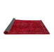 Sideview of Abstract Red Modern Rug, abs2158