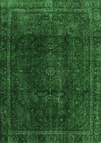 Abstract Emerald Green Modern Rug, abs2158emgrn