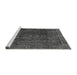 Sideview of Machine Washable Abstract Gray Modern Rug, wshabs2158gry