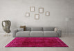 Machine Washable Abstract Pink Modern Rug in a Living Room, wshabs2158pnk