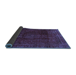 Sideview of Abstract Blue Modern Rug, abs2158blu