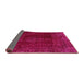 Sideview of Abstract Pink Modern Rug, abs2158pnk