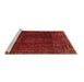 Sideview of Machine Washable Abstract Brown Modern Rug, wshabs2158brn