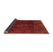 Sideview of Abstract Brown Modern Rug, abs2158brn