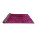 Sideview of Abstract Purple Modern Rug, abs2158pur