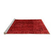 Sideview of Machine Washable Abstract Orange Modern Area Rugs, wshabs2158org