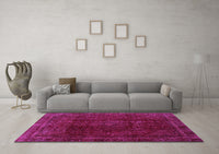 Machine Washable Abstract Purple Modern Rug, wshabs2158pur