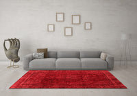 Machine Washable Abstract Red Modern Rug, wshabs2158red