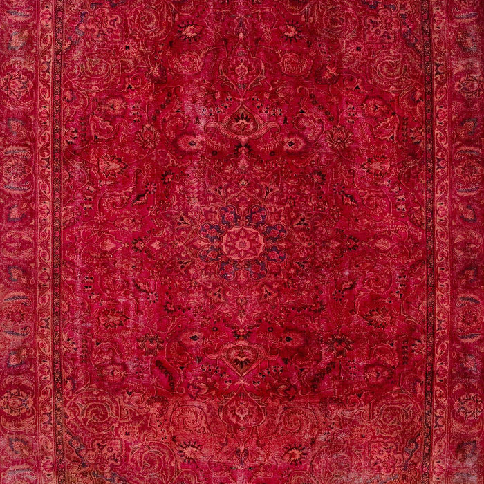 Machine Washable Abstract Red Rug, wshabs2158