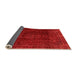 Sideview of Abstract Orange Modern Rug, abs2158org