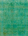 Machine Washable Abstract Jade Green Rug, wshabs2159