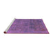 Sideview of Machine Washable Abstract Pink Modern Rug, wshabs2159pnk