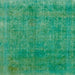 Square Abstract Jade Green Modern Rug, abs2159