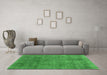 Machine Washable Abstract Emerald Green Modern Area Rugs in a Living Room,, wshabs2159emgrn