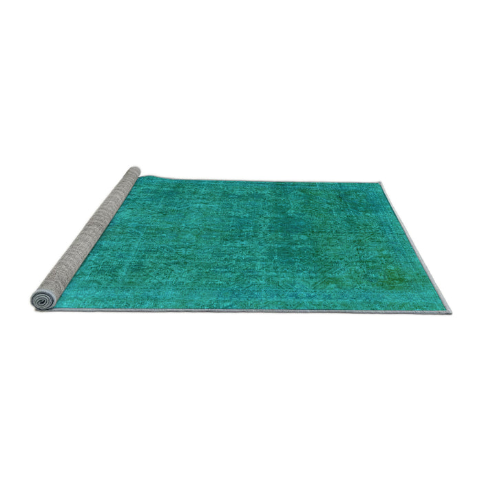 Sideview of Machine Washable Abstract Light Blue Modern Rug, wshabs2159lblu
