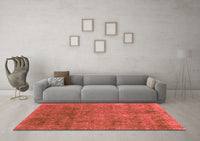 Machine Washable Abstract Red Modern Rug, wshabs2159red