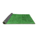 Sideview of Abstract Emerald Green Modern Rug, abs2159emgrn