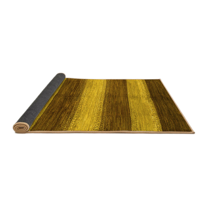 Sideview of Abstract Yellow Modern Rug, abs215yw