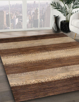 Abstract Red Brown Modern Rug in Family Room, abs215