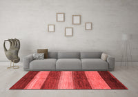 Machine Washable Abstract Red Modern Rug, wshabs215red