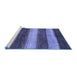 Sideview of Machine Washable Abstract Blue Modern Rug, wshabs215blu