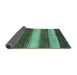 Sideview of Abstract Turquoise Modern Rug, abs215turq