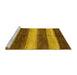 Sideview of Machine Washable Abstract Yellow Modern Rug, wshabs215yw