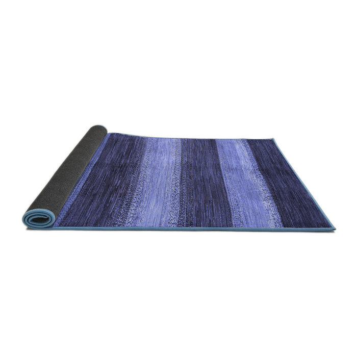 Sideview of Abstract Blue Modern Rug, abs215blu