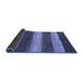 Sideview of Abstract Blue Modern Rug, abs215blu