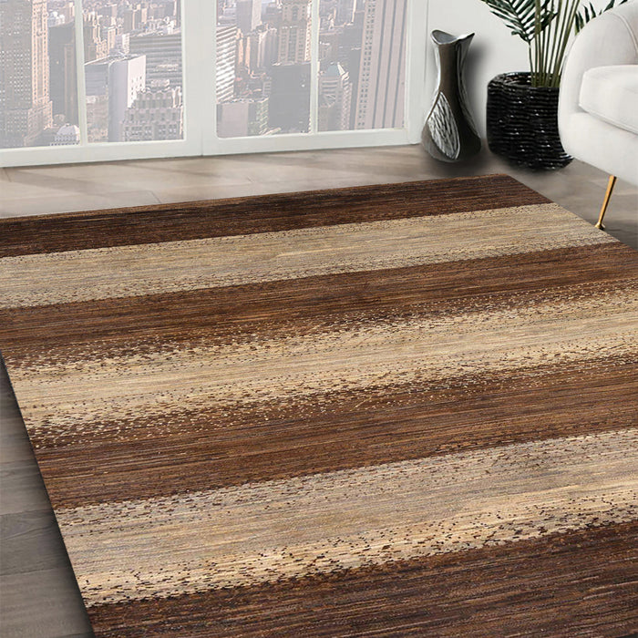 Abstract Red Brown Modern Rug in Family Room, abs215