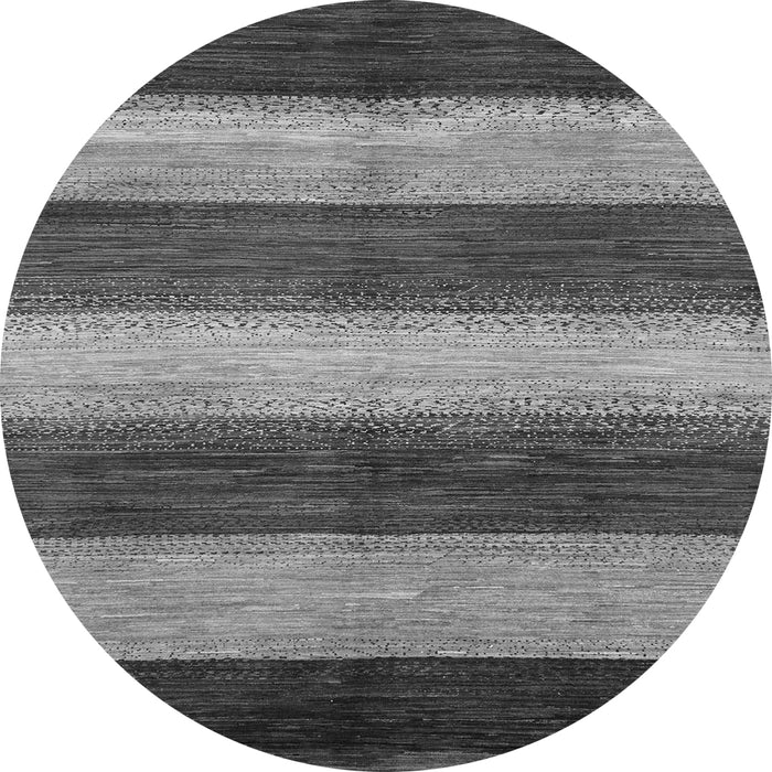 Round Abstract Gray Modern Rug, abs215gry