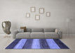 Machine Washable Abstract Blue Modern Rug in a Living Room, wshabs215blu