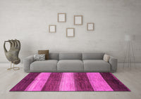 Machine Washable Abstract Pink Modern Rug, wshabs215pnk