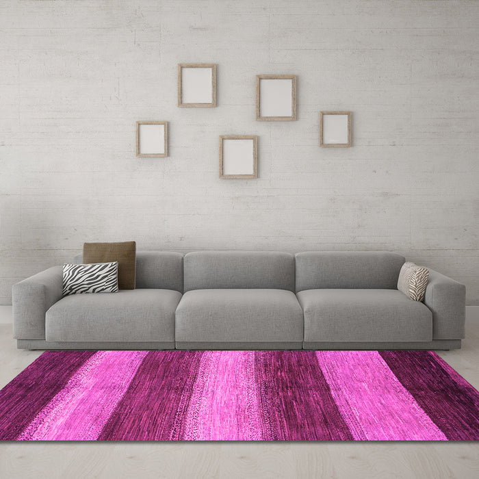 Machine Washable Abstract Pink Modern Rug in a Living Room, wshabs215pnk