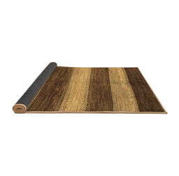 Sideview of Abstract Brown Modern Rug, abs215brn