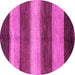 Round Abstract Pink Modern Rug, abs215pnk