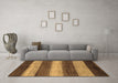 Machine Washable Abstract Brown Modern Rug in a Living Room,, wshabs215brn