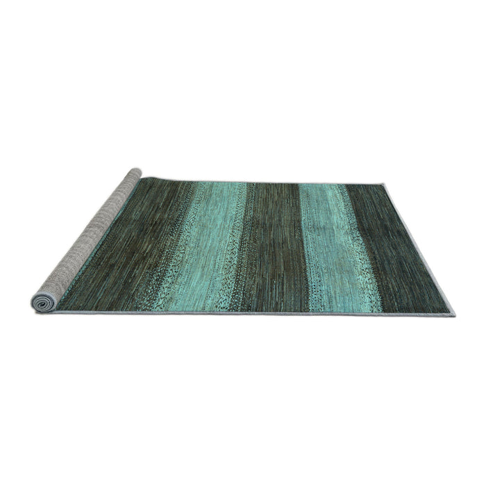 Sideview of Machine Washable Abstract Light Blue Modern Rug, wshabs215lblu