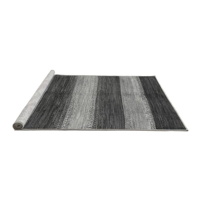 Sideview of Machine Washable Abstract Gray Modern Rug, wshabs215gry