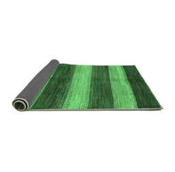 Sideview of Abstract Emerald Green Modern Rug, abs215emgrn