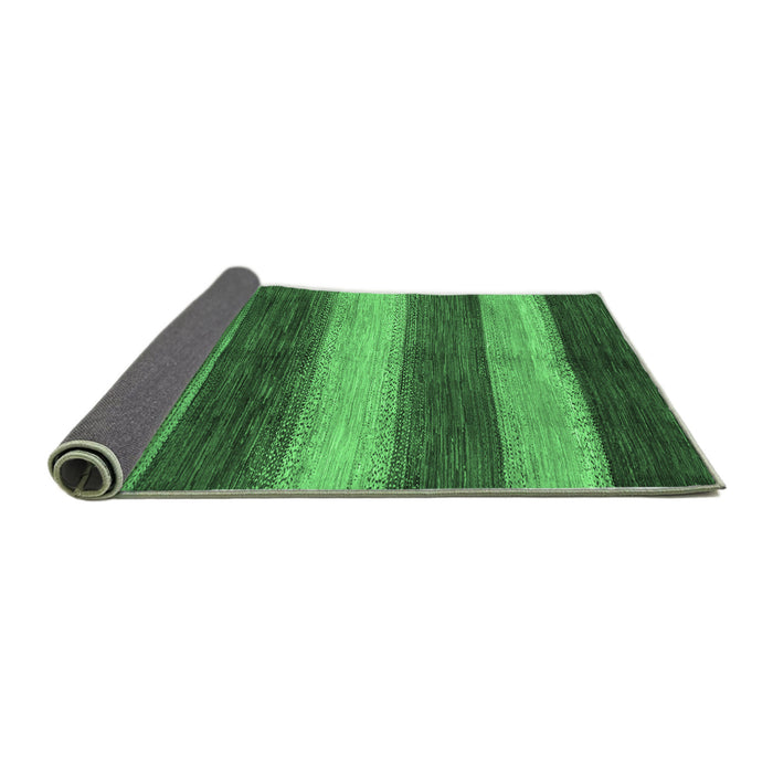 Sideview of Abstract Emerald Green Modern Rug, abs215emgrn