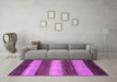 Machine Washable Abstract Purple Modern Area Rugs in a Living Room, wshabs215pur