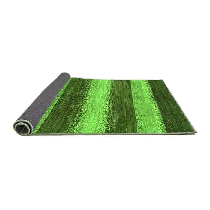 Sideview of Abstract Green Modern Rug, abs215grn