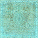 Square Machine Washable Abstract Light Blue Modern Rug, wshabs2160lblu