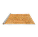 Sideview of Machine Washable Abstract Orange Modern Area Rugs, wshabs2160org