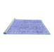 Sideview of Machine Washable Abstract Blue Modern Rug, wshabs2160blu