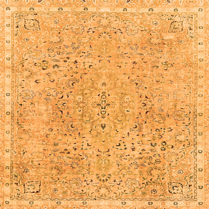 Square Abstract Orange Modern Rug, abs2160org